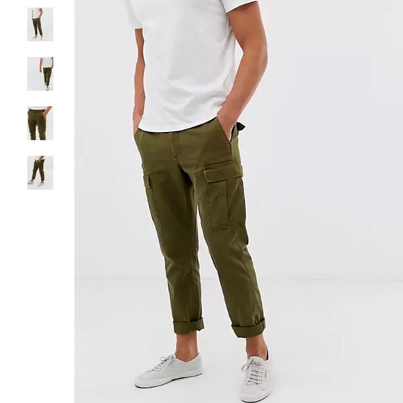 J. Crew Pants Mens J Crew Mercantile Flex Olive Green Cargo Pants 3